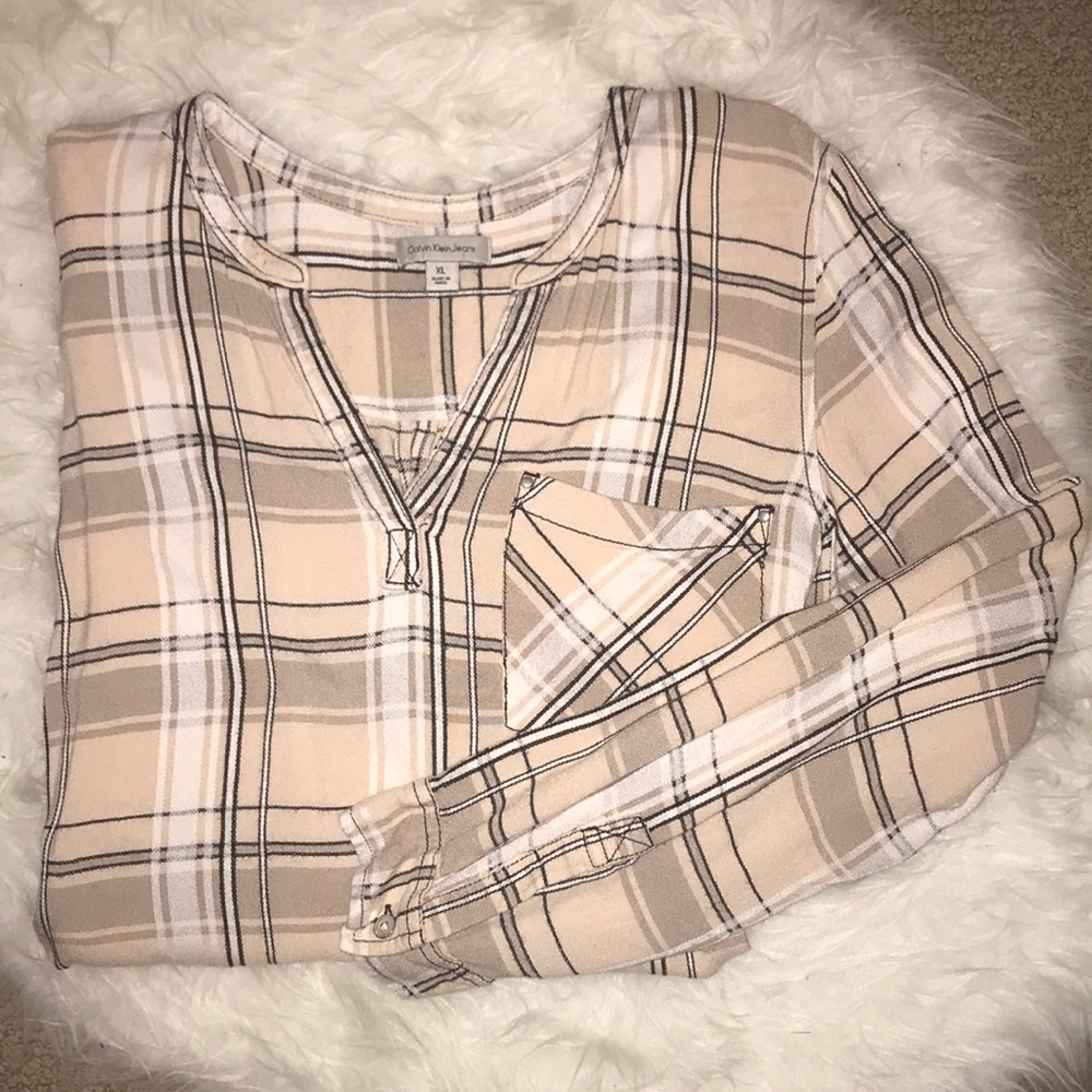 Calvin Klein plaid flannel